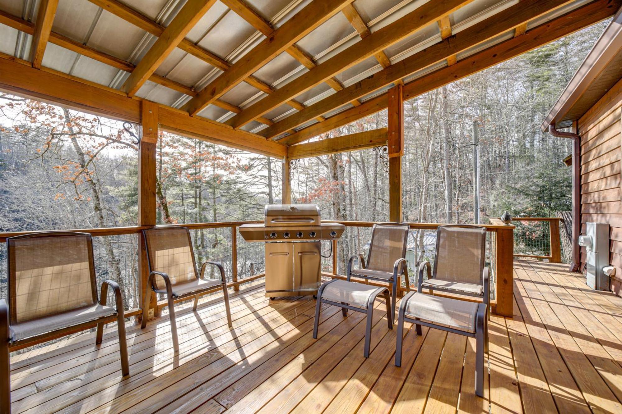 Lakeside Cashiers Cabin With Private Boat Dock! Cullowhee Ngoại thất bức ảnh